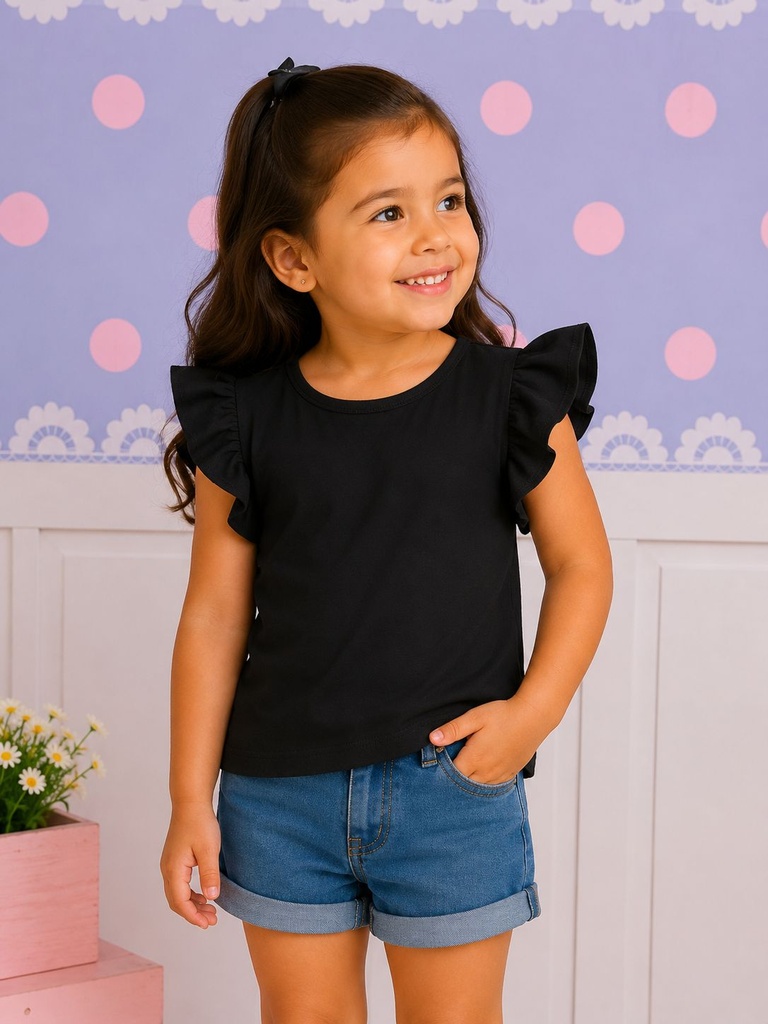 Blusa Rizada Negro