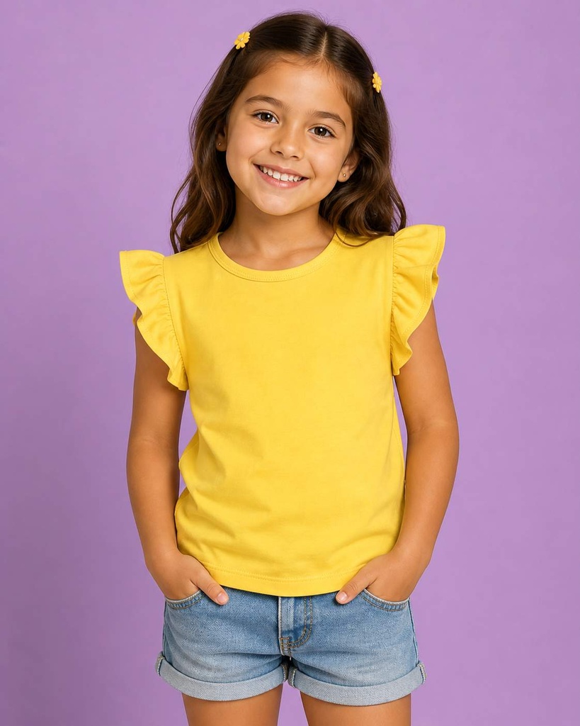 Blusa Rizada Amarilla