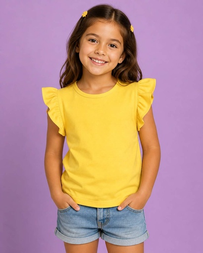 Blusa Rizada Amarilla