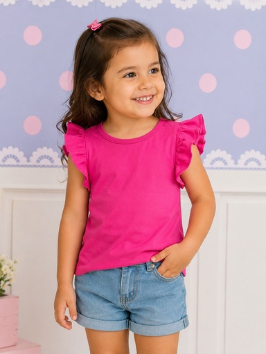 Blusa Rizada Fucsia