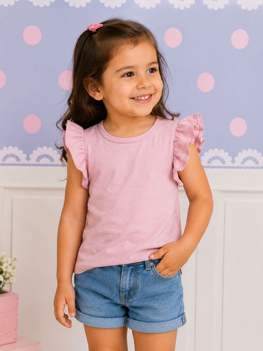 Blusa Rizada Palo Rosa