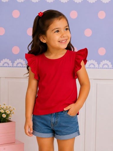 Blusa Rizada Rojo